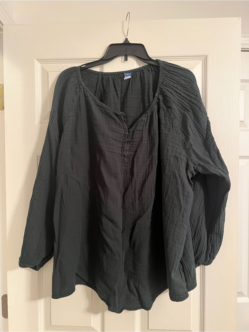 Old Navy Dark Green Long-Sleeve Peasant Tunic